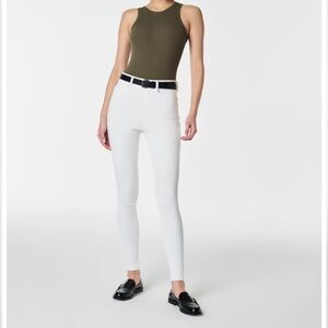 Spanx women’s white ankle skinny pull on jeans size xlarge .